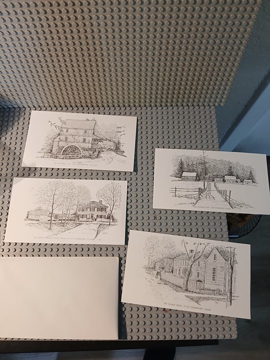 new estate find vintage Salem Massachusetts Goff Notes Sudbury cards or frame