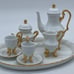 Vintage Mini Espresso Tea Set trimmed with liquid 24kt Gold
