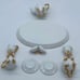 Vintage Mini Espresso Tea Set trimmed with liquid 24kt Gold