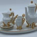 Vintage Mini Espresso Tea Set trimmed with liquid 24kt Gold
