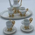 Vintage Mini Espresso Tea Set trimmed with liquid 24kt Gold