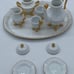 Vintage Mini Espresso Tea Set trimmed with liquid 24kt Gold