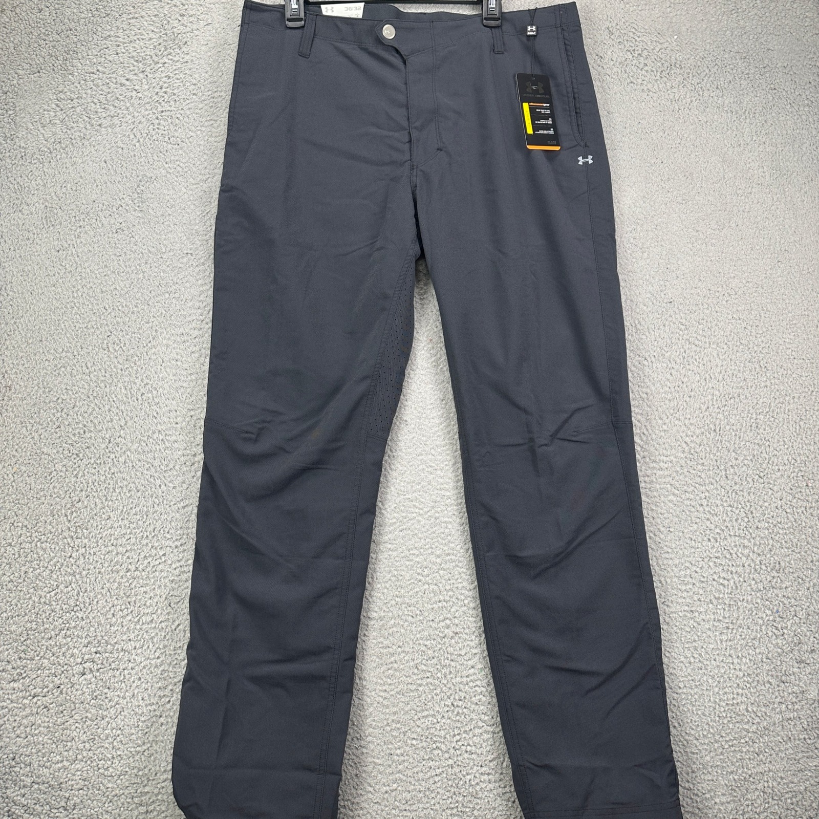 Under Armour Mens Hiking Pants 36X32 Gray Nylon Blend Performance Stretch NEW