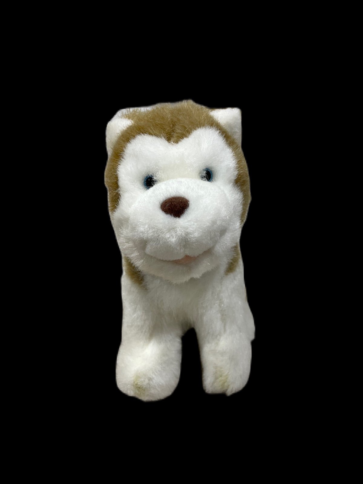 1999 Mervyns Husky Dog Plush Stuffed Animal Brown White 6” Soft Toy Korea