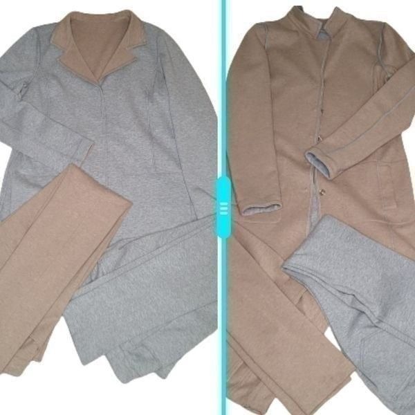 Worth New York Three-Piece Pant Set Reversible Jacket Two Pairs of Pants