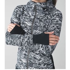 Lululemon Scuba Hoodie Nami Wave White Black Size 6