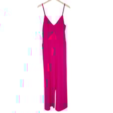 Bebe Pink Spaghetti Strap Belted Jumpsuit Sz 8