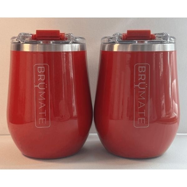 SET OF 2 - BRUMATE UNCORK'D XL 14oz WINE TUMBLERS, CHERRY