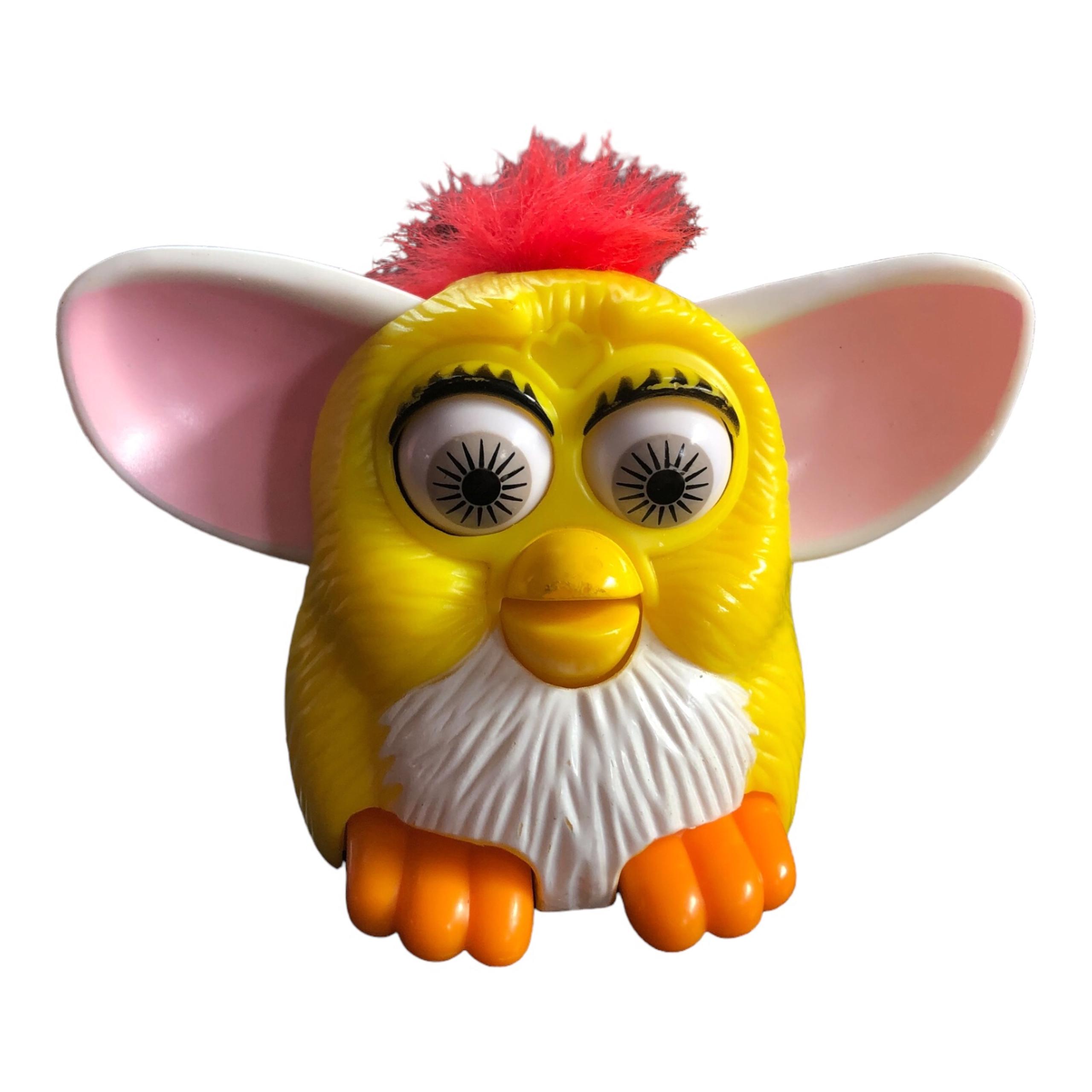 1990s Red Hair Yellow Furby VTG McDonald's Happy Meal Toy Figure Cake Topper