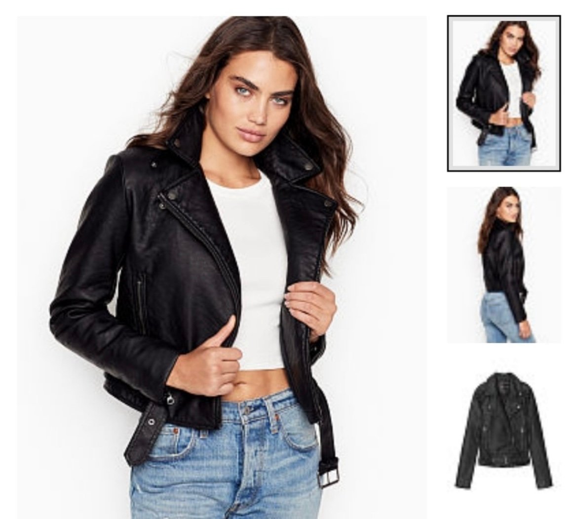 Victoria's Secret Moto Jacket - RARE - NWT - Soft & Sexy- Small, Black