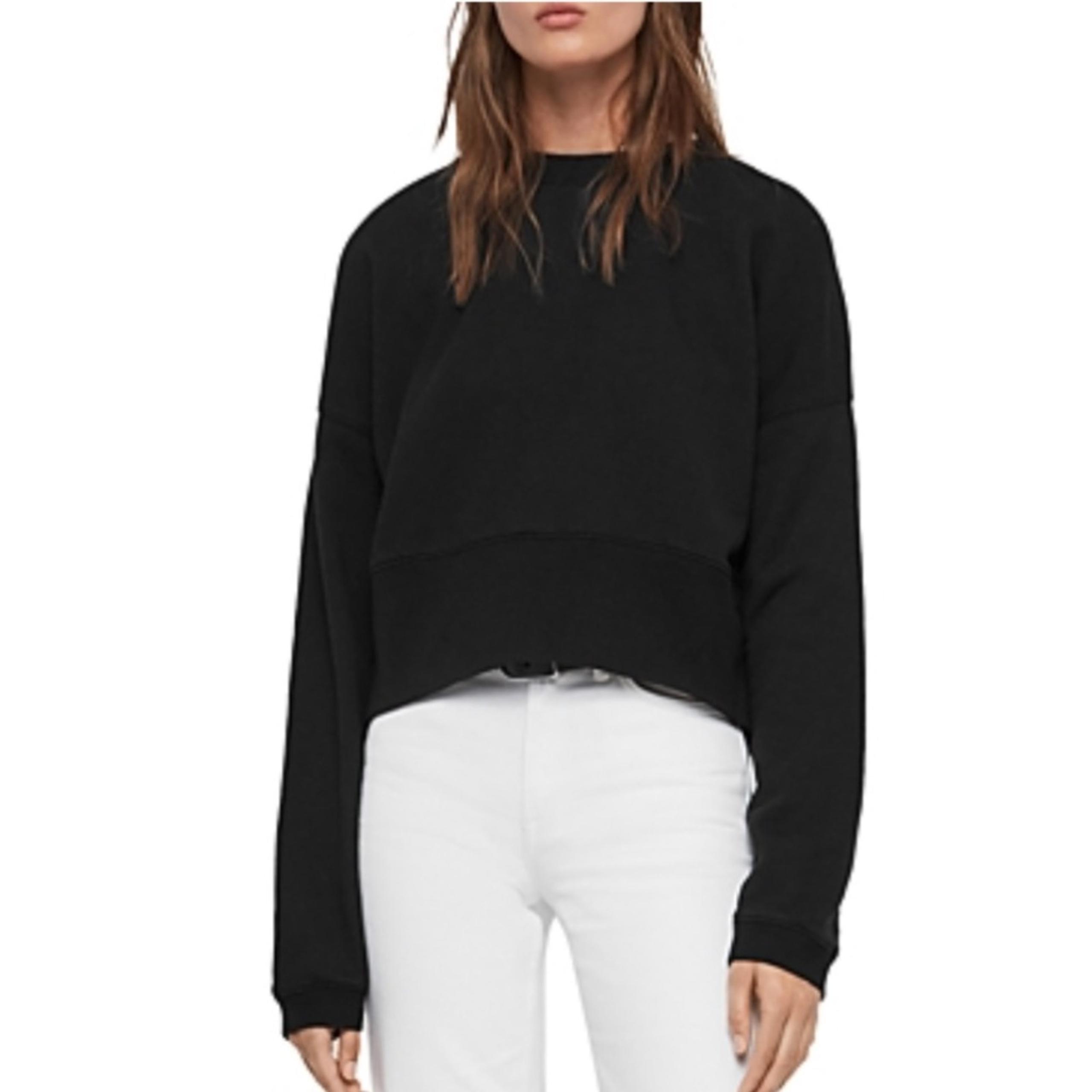 NWT Nordstrom brand black technical Crew Neck pullover sweatershirt Lulu capsule