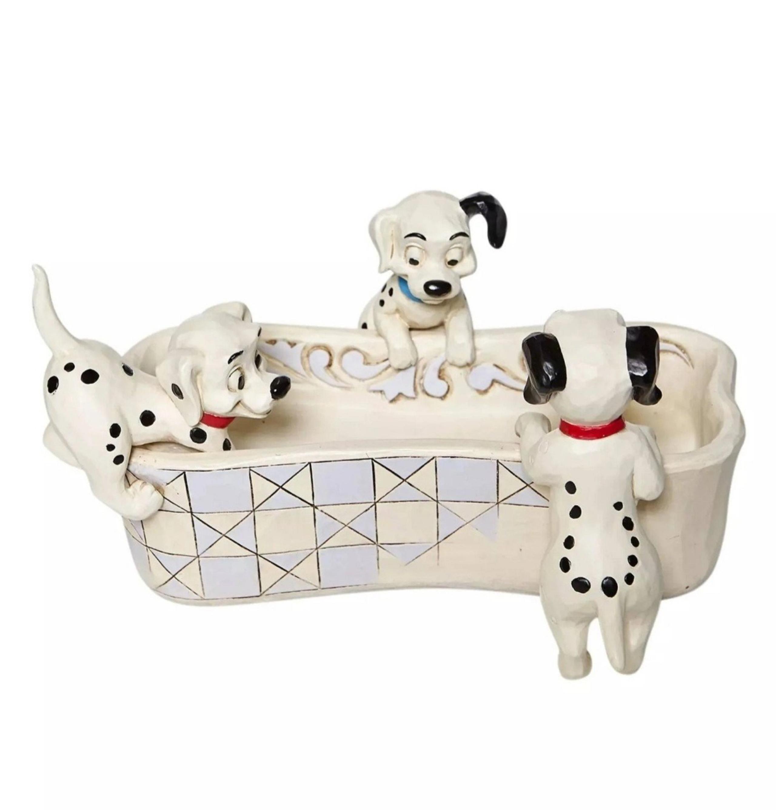 Disney Traditions 101 Dalmatians Bone Dish Puppy Bowl by Jim Shore Statue