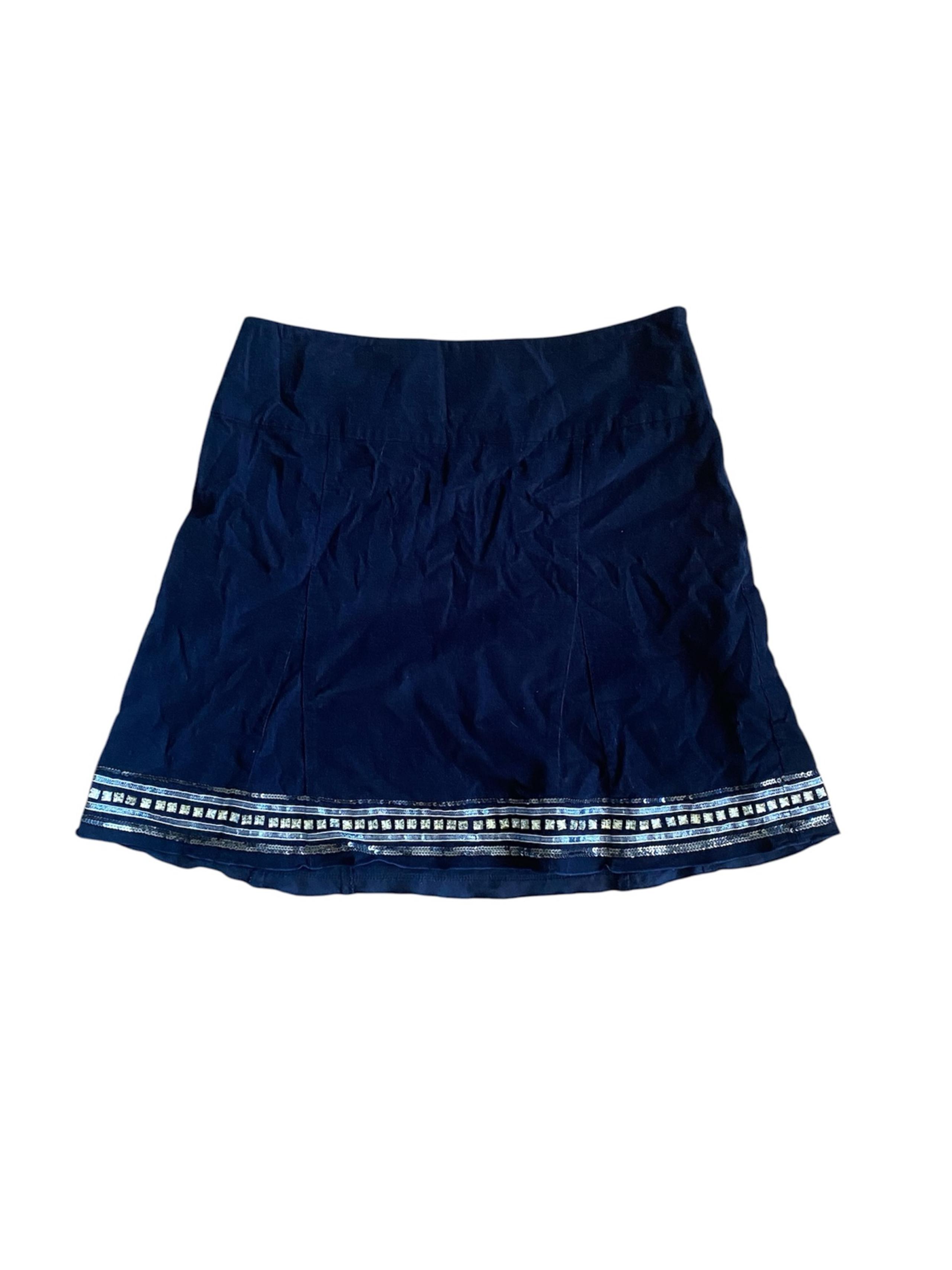 American Eagle Outfitters Women’s Navy Blue Corduroy Skirt – Size 8