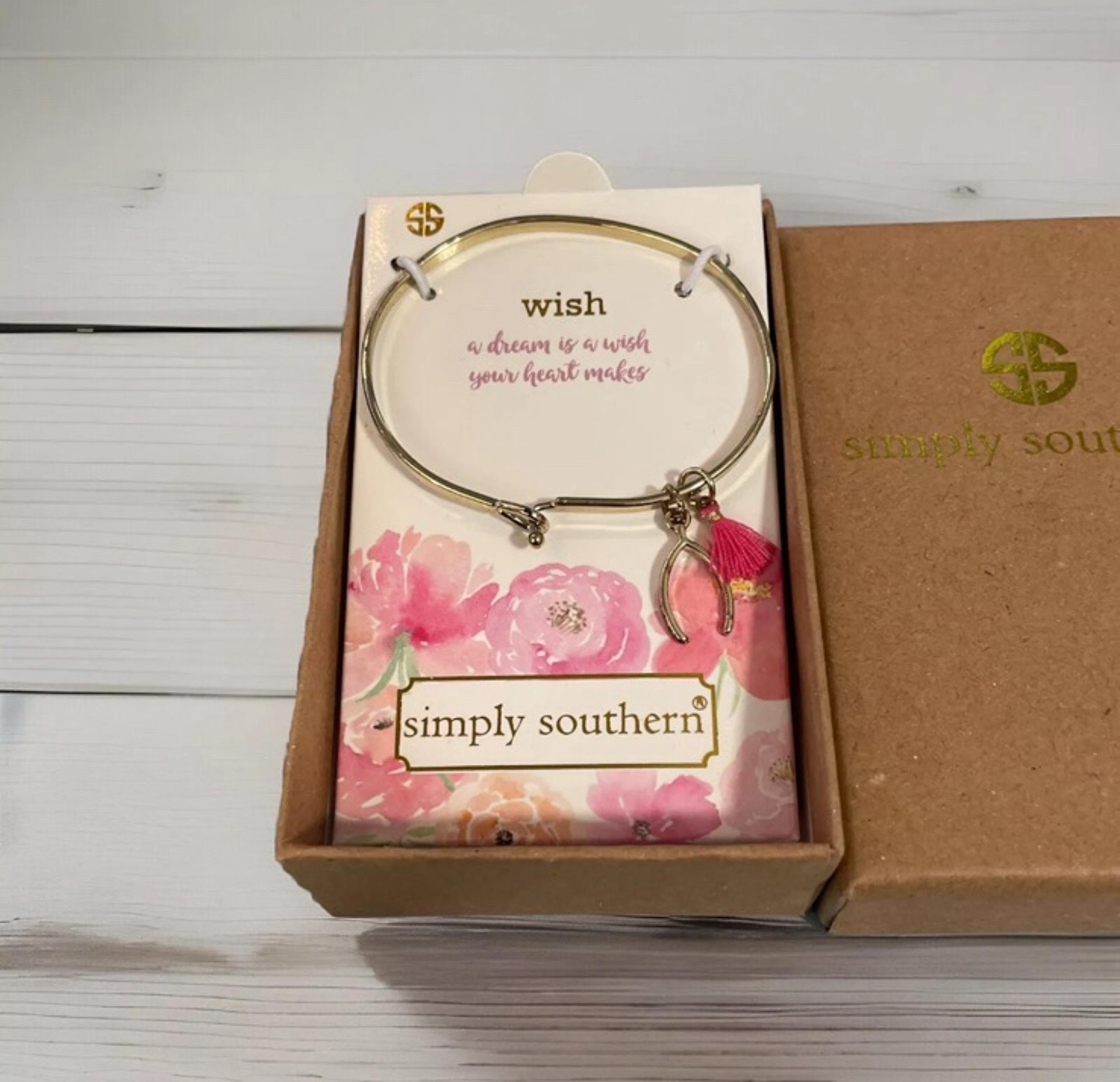Gold Tone Bracelet, “Wish… a dream is a wish your heart makes” Simply Southern