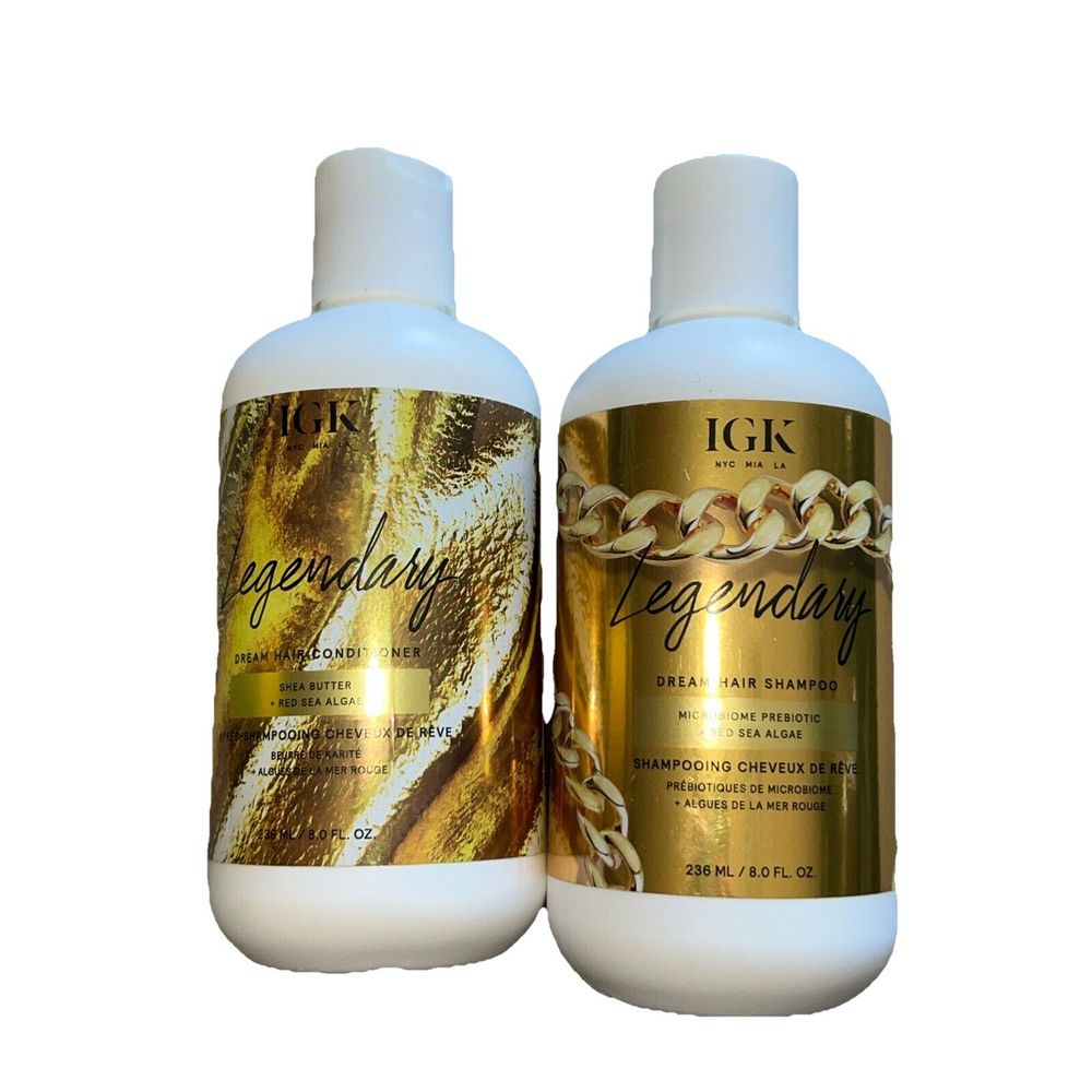 IGK Legendary Dream Hair Shampoo and Conditioner Red Sea Algae 8 oz Each New