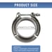 JDMSPEED New Stainless Steel 2.5 V-Band Flange & Clamp Kit 4 Pcs Replacement