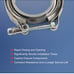 JDMSPEED New Stainless Steel 2.5 V-Band Flange & Clamp Kit 4 Pcs Replacement