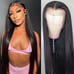 Human Hair 180% Density Glueless Transparent Frontal Wigs 26 Inch--r