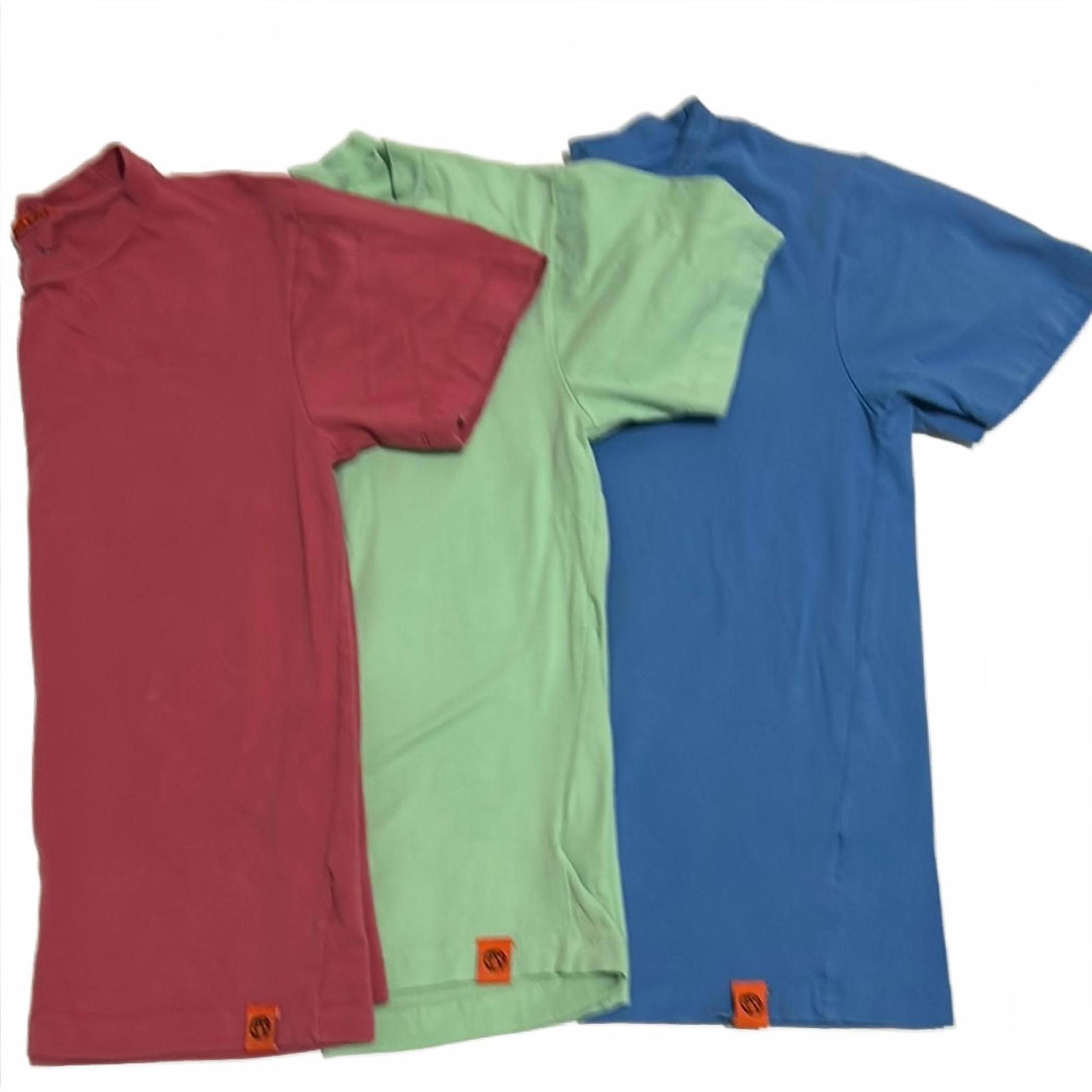Set of 3 Colorful Boys T-Shirts, Free Planet, Red/Green/Blue - Size 10