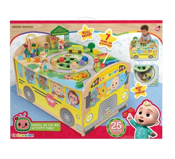 CoComelon Wooden Wheels On The Bus Activity Table
