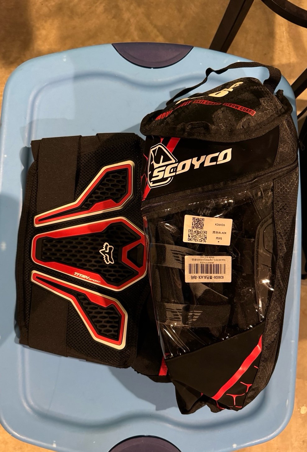 BMX Gear (Abdominal protection wrap & shin/elbow guards)