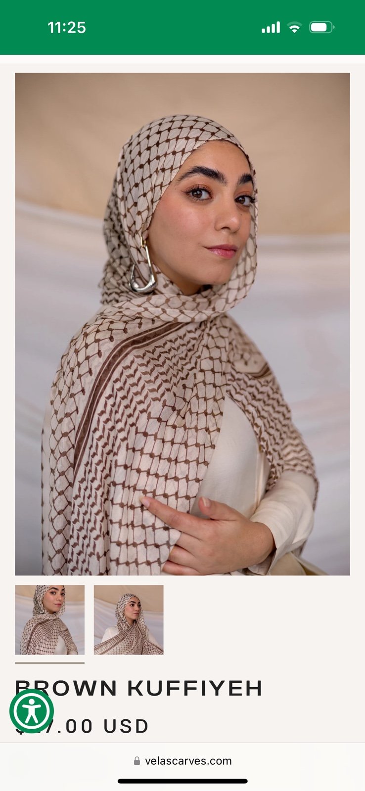 Hijab scarf vela modal brown Kuffiyeh