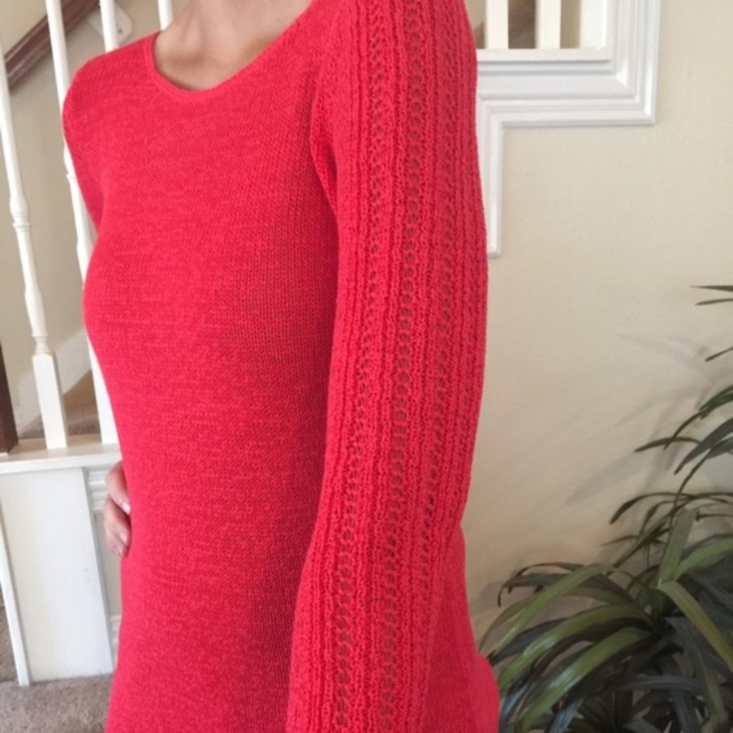 Rachel Zoe Red Knit Scoop Neck Sweater