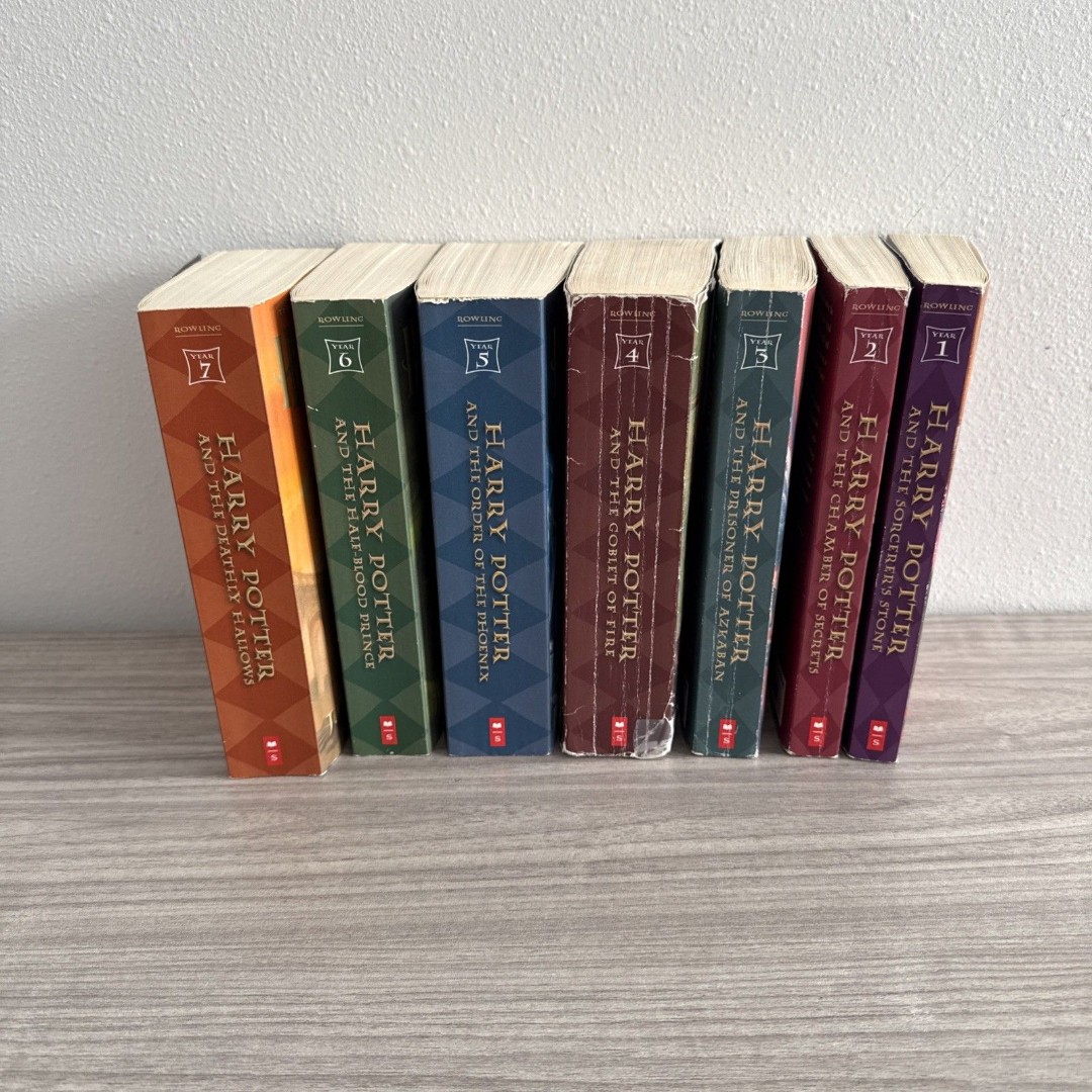 Harry Potter Complete Book Set 1-7 by J.K. Rowling Soft Cover Paperback Lot
