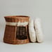 Natural round wicker cat house and small dog house, eco pet house, organic bed f