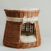 Natural round wicker cat house and small dog house, eco pet house, organic bed f