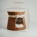 Natural round wicker cat house and small dog house, eco pet house, organic bed f