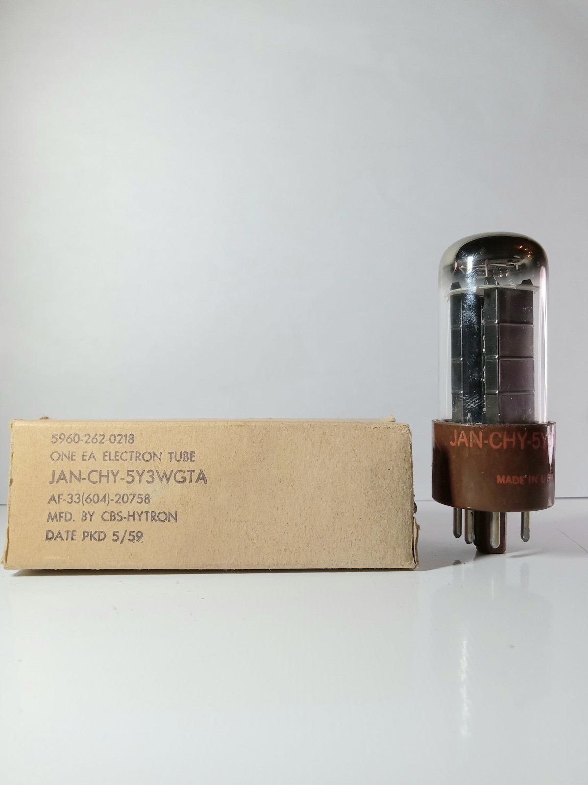 Tung-Sol 6sn7wgta brown base b/p maxi matcher 2 tested
