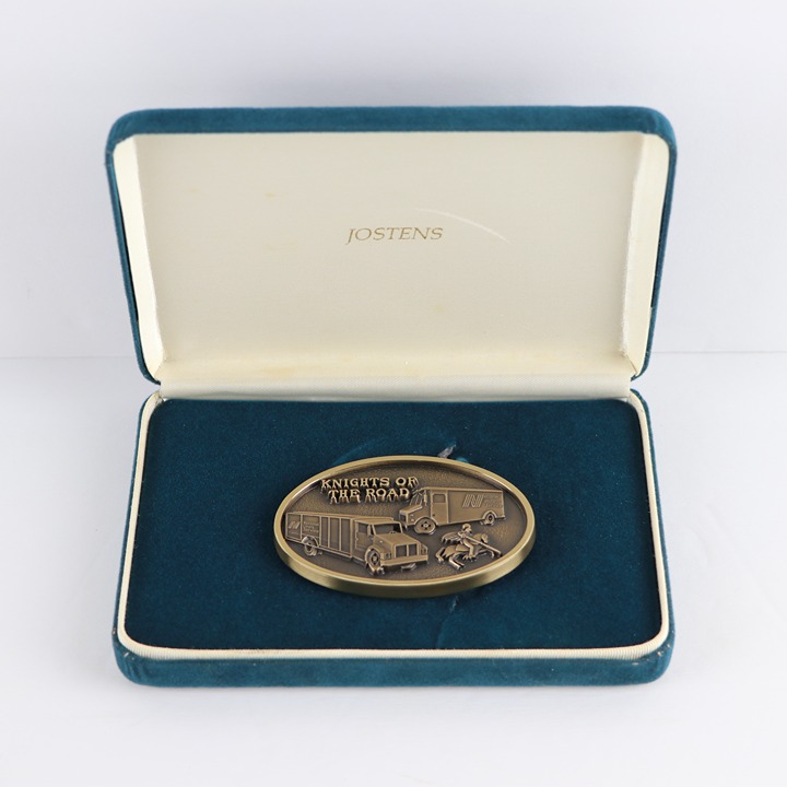 Jostens Vintage Knights Of The Road National Linen Uniform Service Buckle Belt