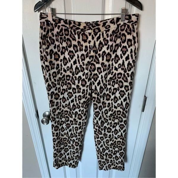 Banana republic animal print pants avary size 8