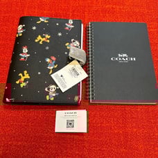 NWT Disney X Coach Notebook+cover with holiday print
