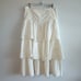 Free People Cant Stop Spring tiered ruffle Cotton cream midi Skirt