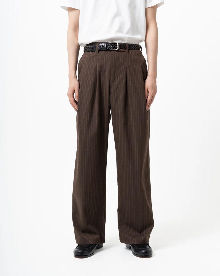 Striped straight slacks B5071 City girl City boy Casual