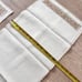 Vintage 16 PCs Beige Linen Lace Brown Embroidered Placemat & Napkins Beautiful