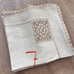 Vintage 16 PCs Beige Linen Lace Brown Embroidered Placemat & Napkins Beautiful
