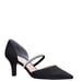 Nina BRYSTOL WOMENS BLACK TEXTURED METALLIC MID-HEEL D'ORSAY PUMPS, Size 8.5M