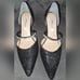 Nina BRYSTOL WOMENS BLACK TEXTURED METALLIC MID-HEEL D'ORSAY PUMPS, Size 8.5M
