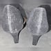 Nina BRYSTOL WOMENS BLACK TEXTURED METALLIC MID-HEEL D'ORSAY PUMPS, Size 8.5M