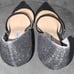 Nina BRYSTOL WOMENS BLACK TEXTURED METALLIC MID-HEEL D'ORSAY PUMPS, Size 8.5M