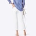 Tory Burch Kiera Straight Leg Embroidered Jeans White Size 27