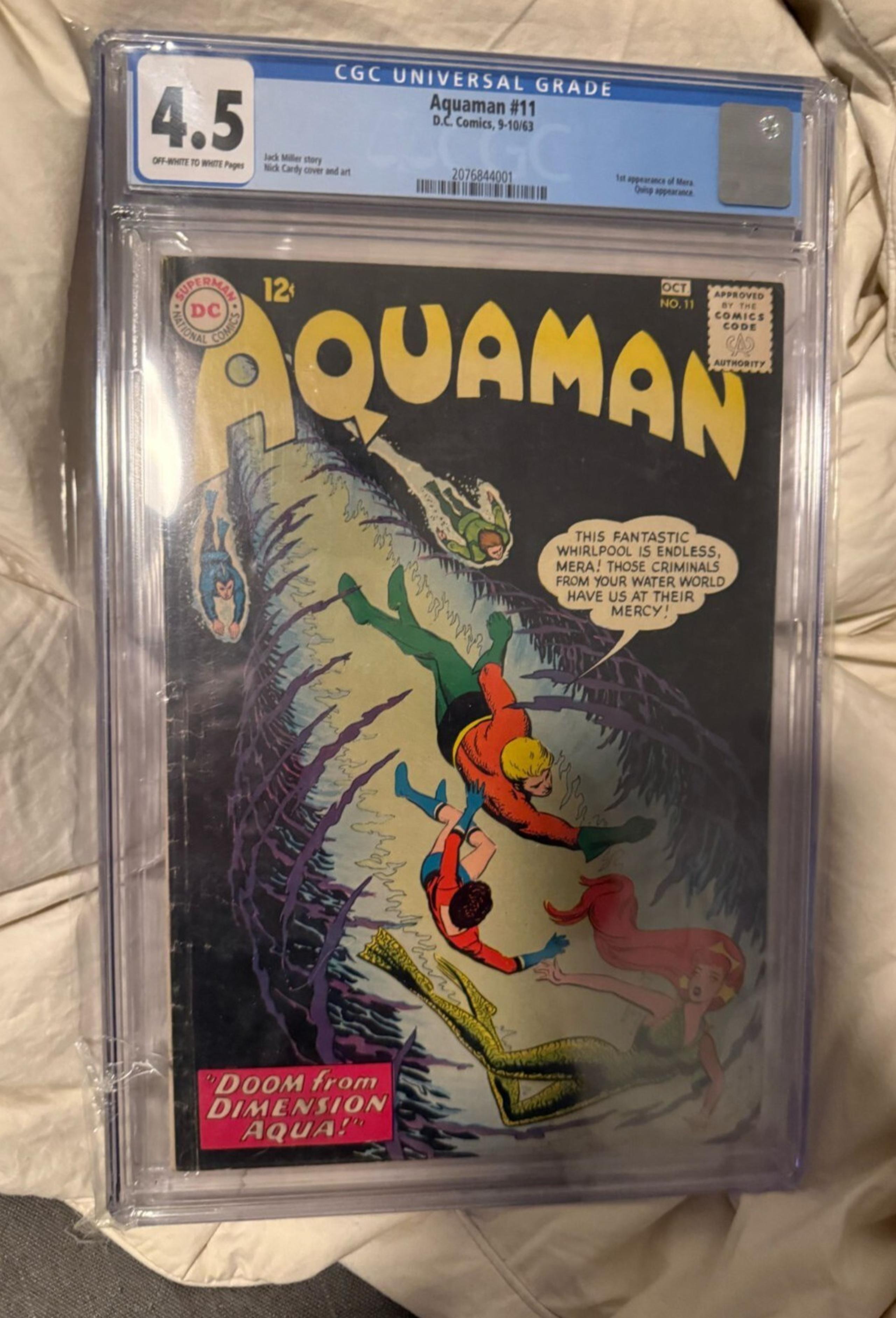 Aquaman #11 CGC 4.5 1963 1st app Mera; Quisp app DC Comics