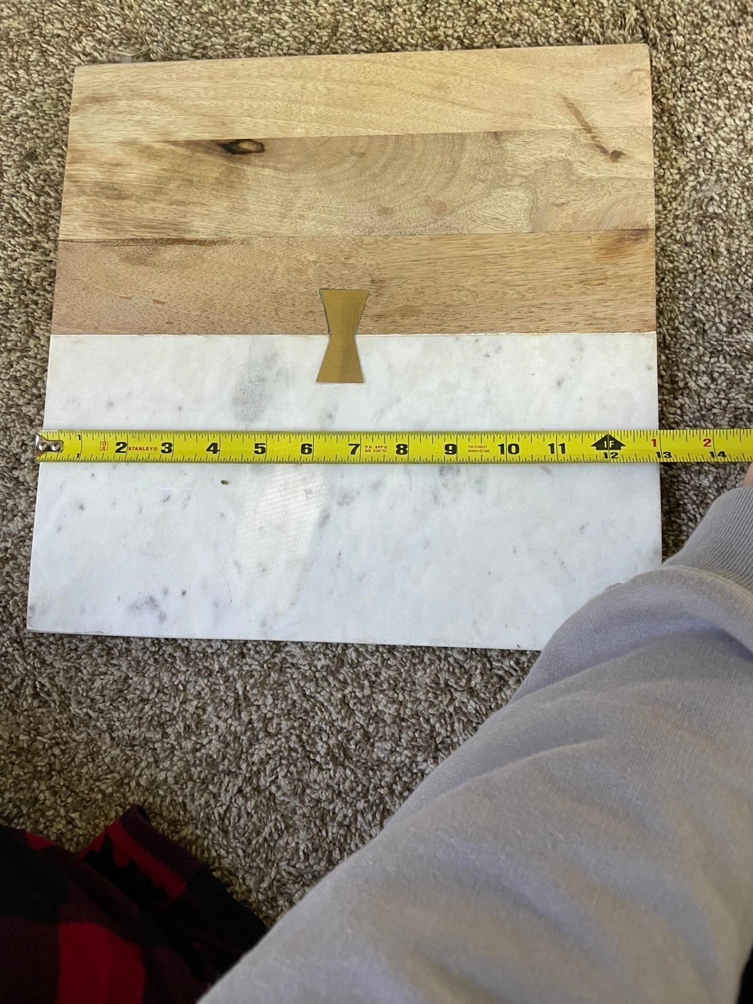 Marble and wood crate and barrel cutting board/ serving board
