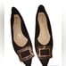 C.Paravano Alessia embellished middle heel black pumps