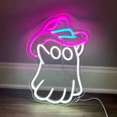 Cowboy Hat Ghost Neon Sign For Wall Decor Halloween Neon Signs Light
