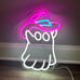 Cowboy Hat Ghost Neon Sign For Wall Decor Halloween Neon Signs Light