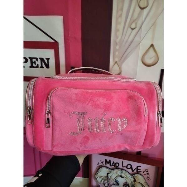 Nwt Juicy Couture pink velvet rare vintage make up bag